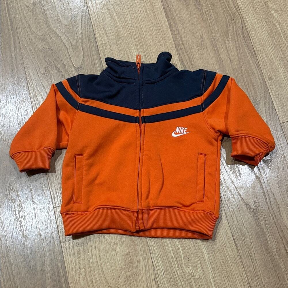 Nike Kids' Orange and Navy Track Jacket Size 12 Months